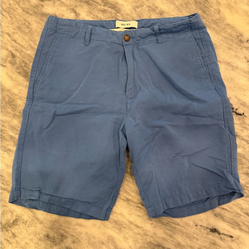 Reiss Blue Men's Flat Front Shorts